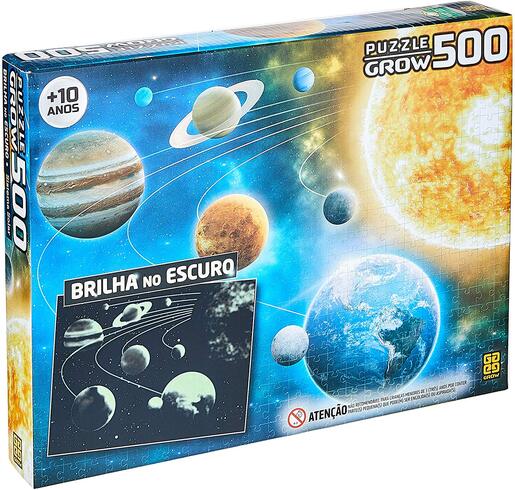 Quebra cabeça Puzzle 500 peças Sistema Solar Quebra cabeça Puzzle