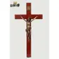 Crucifixo de parede - Acabamento Mogno - 32 cm