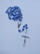 Terço de Cristal Filigrana Azul