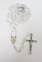 Terço de cristal branco Divina Misericórdia