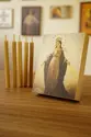 Kit mini ícone Virgem Maria + 5 Velas de oração - Via Crucis
