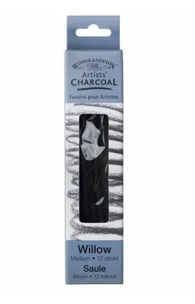 Carvão vegetal Winsor and Newton grosso (12 peças)