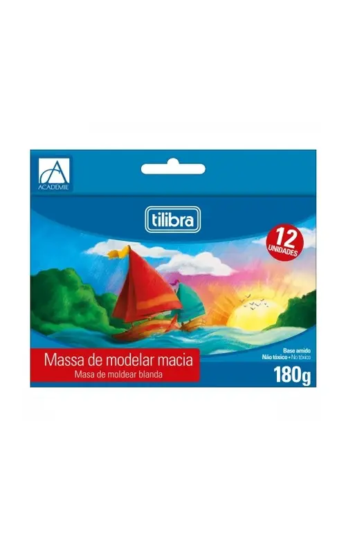 Massa para modelar macia Académie 180g (12 cores)