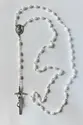 Terço oval com a cruz pastoral - Branco