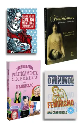 Kit Antifeminista, de Ana Campagnolo e Carrie Lukas. Editoras: Vide Editorial; O Mínimo. Capa mole, em português, 2023