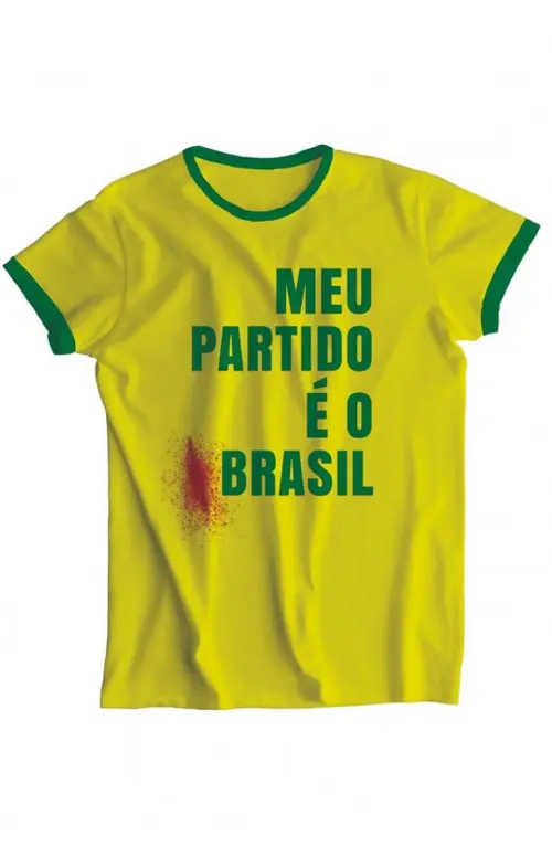 Camiseta Baby Look - Meu partido é o Brasil