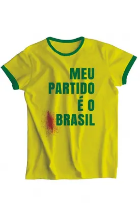 Camiseta Baby Look - Meu partido é o Brasil