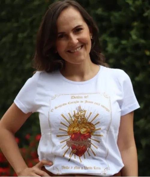 Camiseta Babylook - Sagrado Coração de Jesus