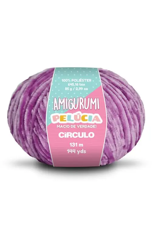 Linha de crochê Amigurumi Pelúcia Circulo 131m