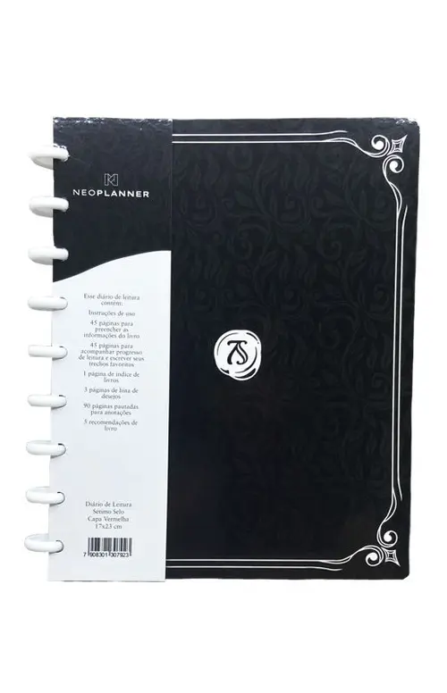 Diário de leitura Sétimo Selo - Capa preta