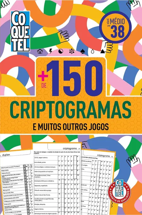 Livro Coquetel Mais de 150 Criptogramas Ed. 38