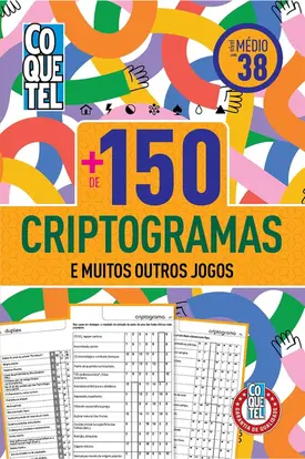Livro Coquetel Mais de 150 Criptogramas Ed. 38