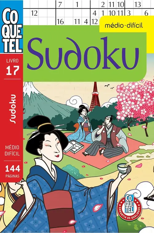 Livro Coquetel Sudoku Médio-Difícil Ed. 17