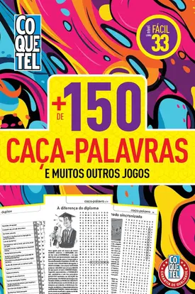 Livro Coquetel + 150 Caça-Palavras Fácil Ed. 33
