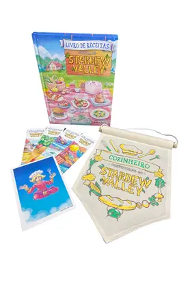 Livro de receitas oficial de Stardew Valley - Capa dura (Acompanha Flâmula)