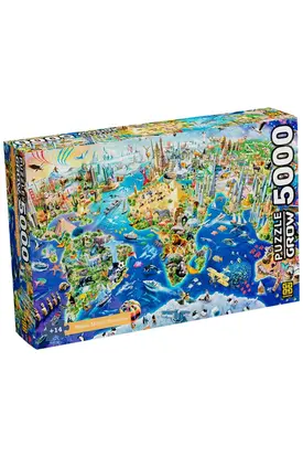 Quebra-cabeça - 5000 peças - Mapa-Múndi Turístico