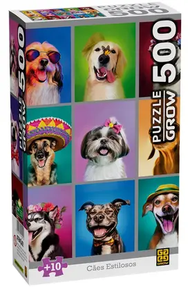 Quebra-cabeça - 500 peças - Cães Estilosos
