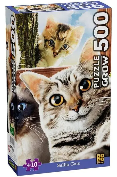 Quebra-cabeça 500 Peças Selfie Cats - Grow