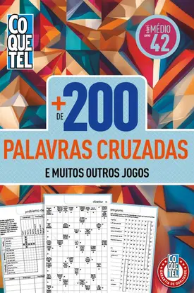 Livro Coquetel + 200 palavras-cruzadas Ed. 42 - Nível Médio