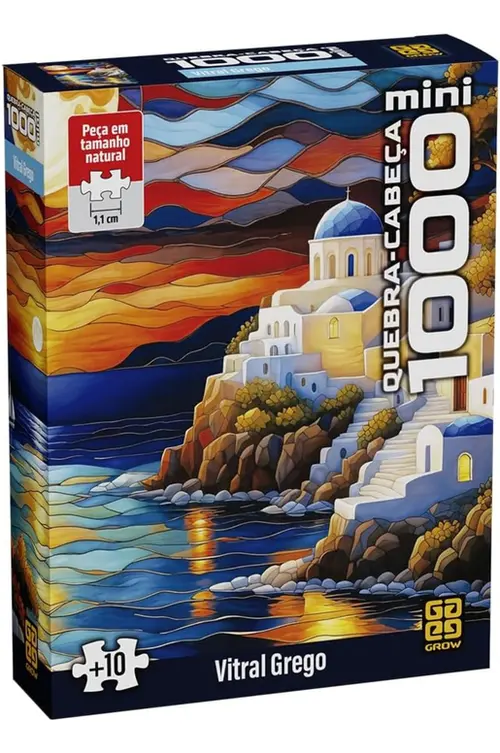Quebra-Cabeça - 1000 peças Mini - Vitral Grego