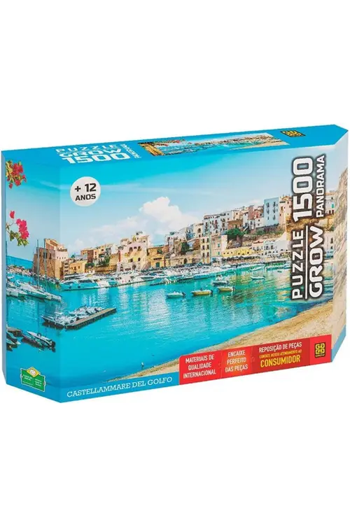 Quebra-cabeça 1500 peças Panorama Castellammare del Golfo - Grow