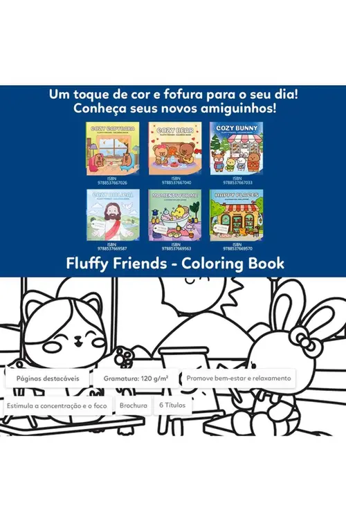 Fluffy Friends - Coloring Book: Cozy Biblical