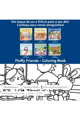 Fluffy Friends - Coloring Book: Cozy Biblical