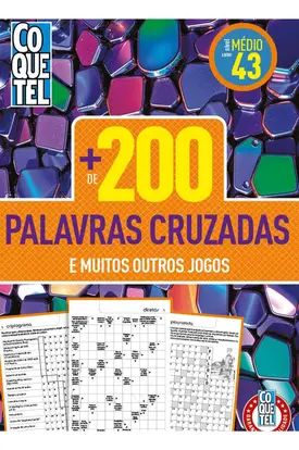Livro Coquetel + 200 palavras-cruzadas 43: Nível Médio