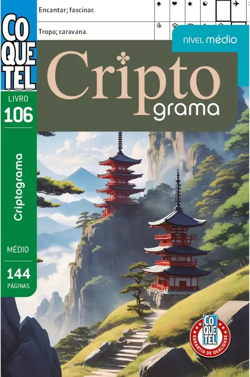 Livro Coquetel Criptograma 106: Nível médio