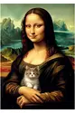 Quebra Cabeça 1000 Peças Mini Monalisa com Gatinho