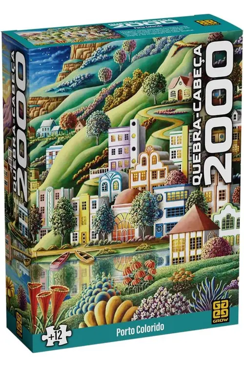 Quebra Cabeça 2000 Peças Porto Colorido - Grow
