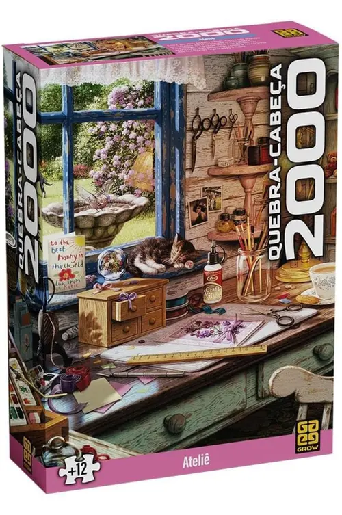 Quebra Cabeça 2000 Peças Ateliê -Grow